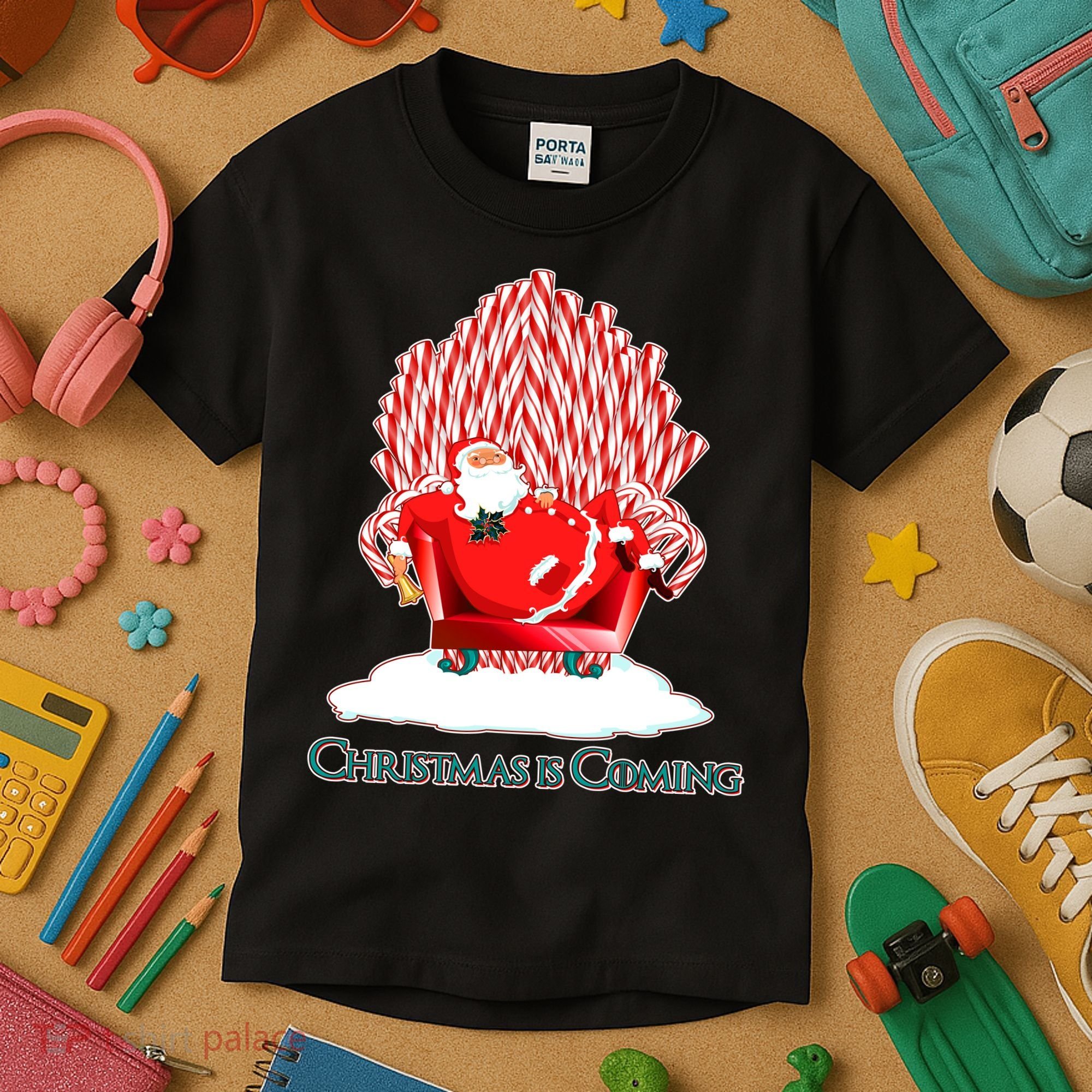 Santa Claus Christmas Is Coming GOT Kids T-Shirt