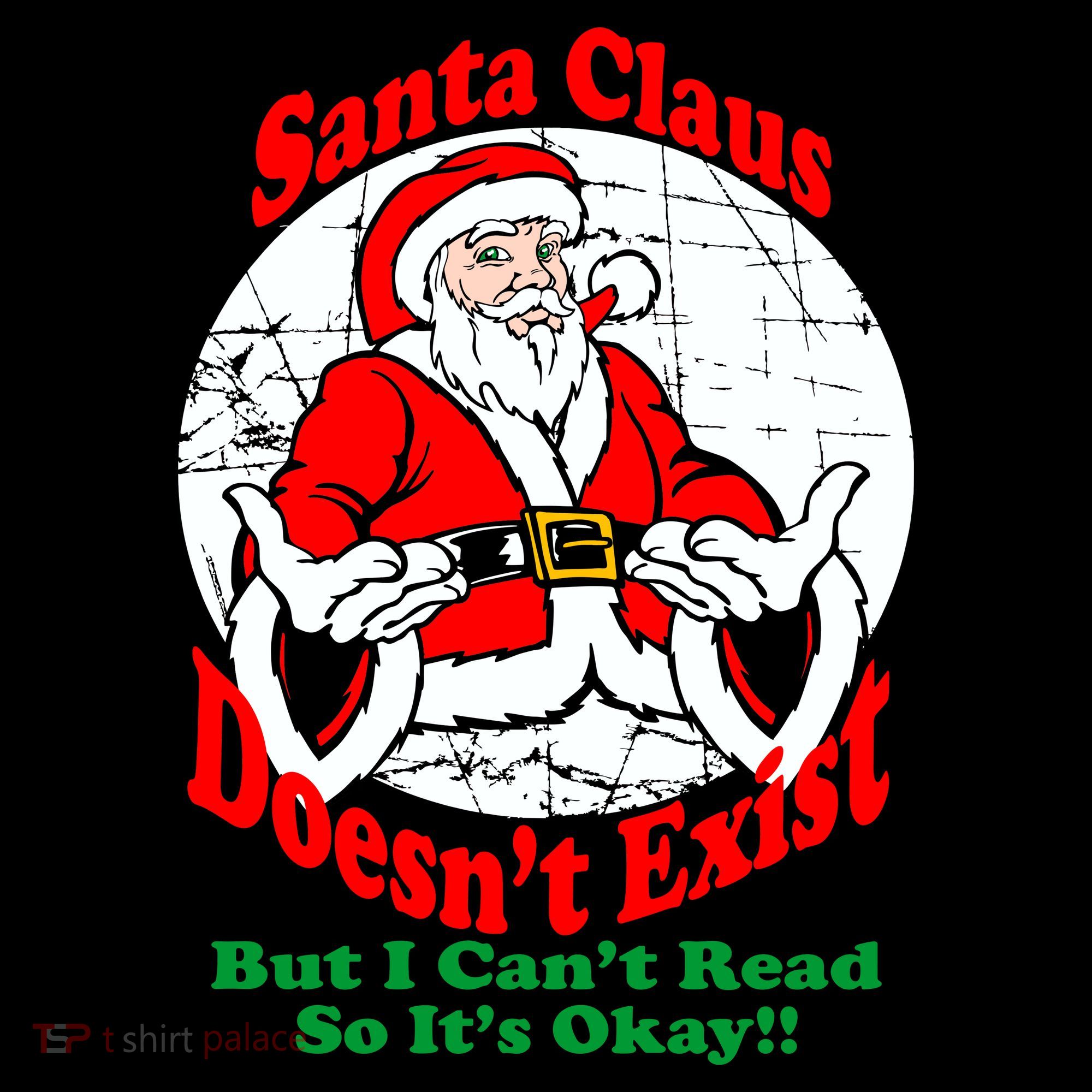 Santa Claus Doesn't Exist But I cant Read Women's Hoodie
