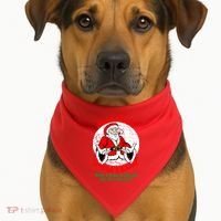 Santa Claus Doesn't Exist But I cant Read USA-Made Doggie Bandana thumb 1