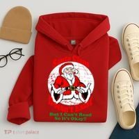Santa Claus Doesn't Exist But I cant Read Hoodie thumb 4
