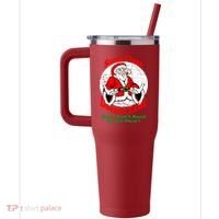 Santa Claus Doesn't Exist But I cant Read 40oz Vacuum Insulated Stainless Steel Travel Tumbler thumb 2
