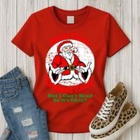 Santa Claus Doesn't Exist But I cant Read Women's T-Shirt thumb 3