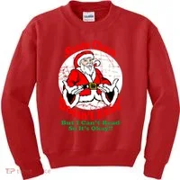 Santa Claus Doesn't Exist But I cant Read Kids Sweatshirt thumb 0
