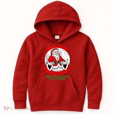 Santa Claus Doesn't Exist But I cant Read Kids Hoodie