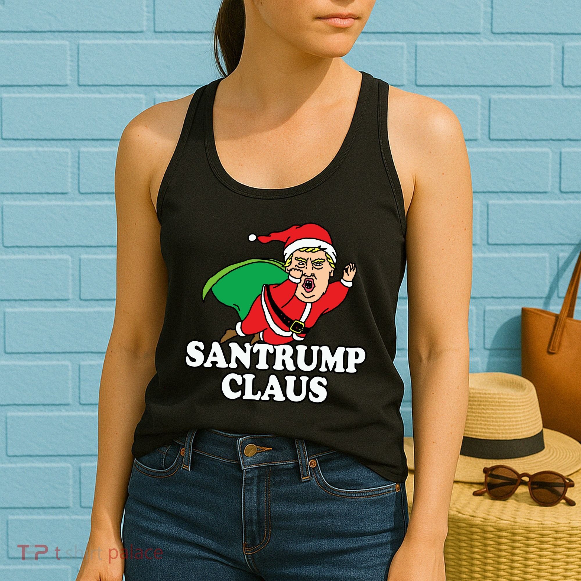 Santa Claus Donald Trump Santatrump Women's Tank Top