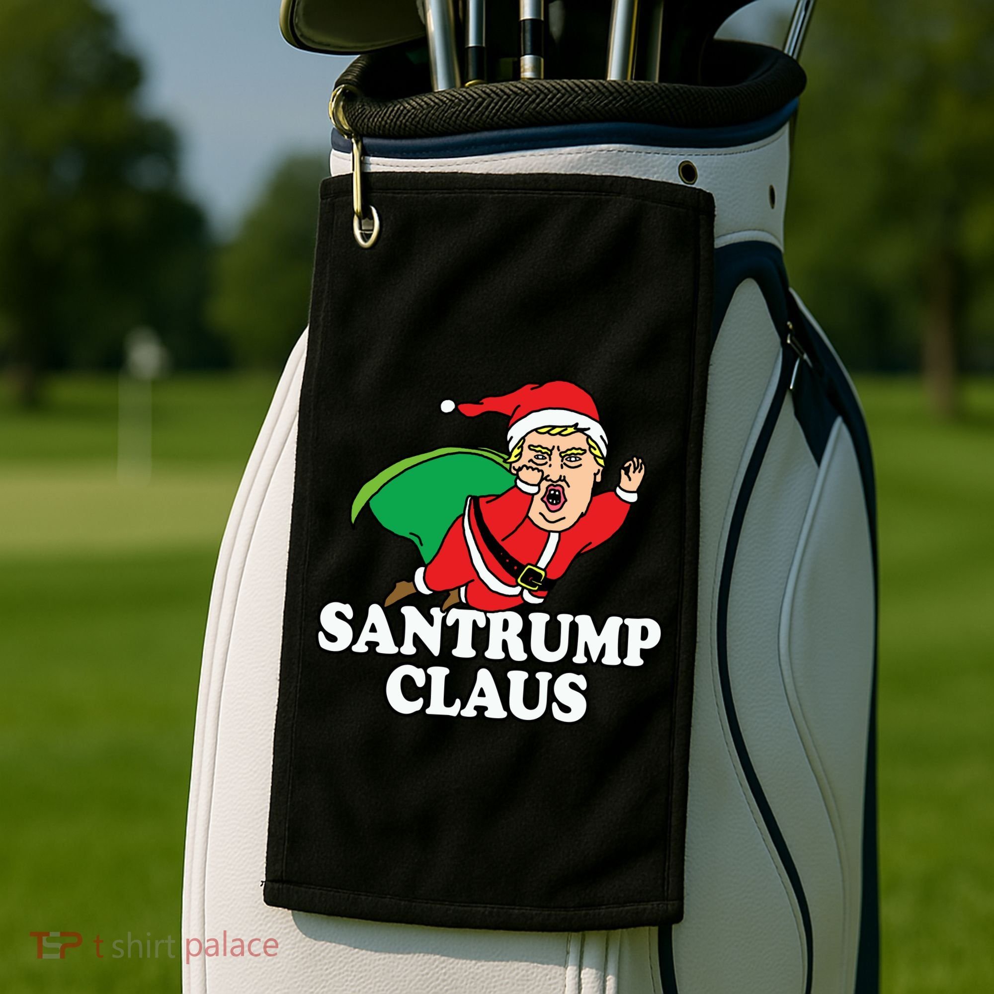 Santa Claus Donald Trump Santatrump Golf Towel