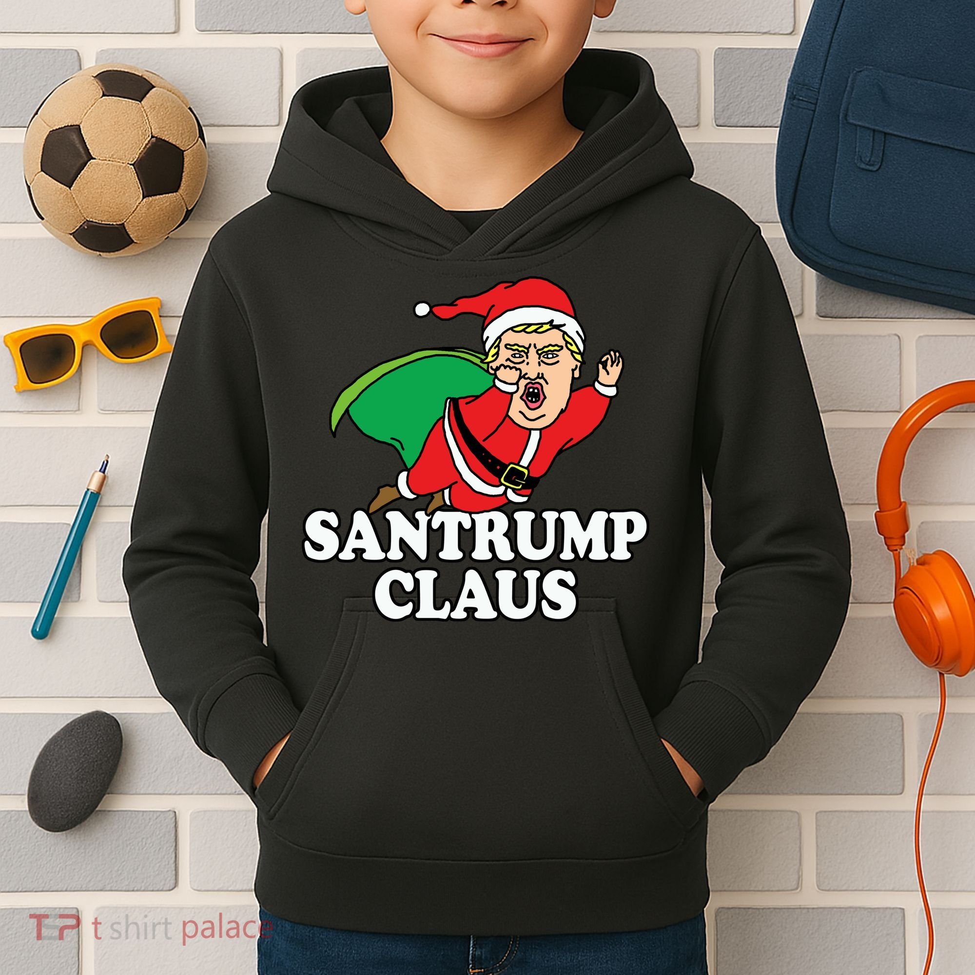 Santa Claus Donald Trump Santatrump Kids Hoodie