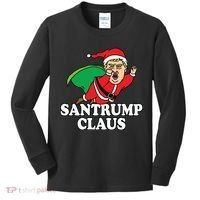 Santa Claus Donald Trump Santatrump Kids Long Sleeve Shirt thumb 0