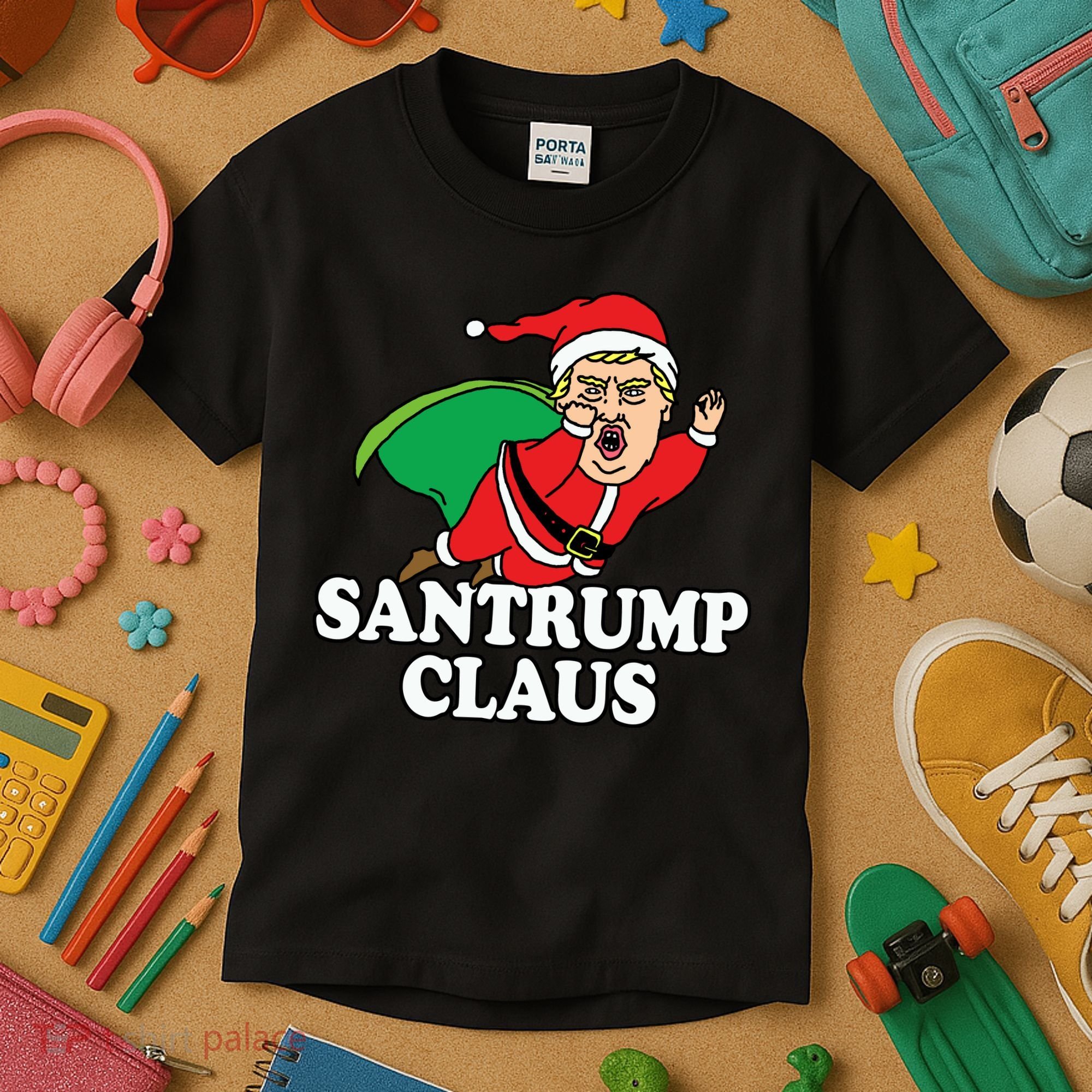 Santa Claus Donald Trump Santatrump Kids T-Shirt
