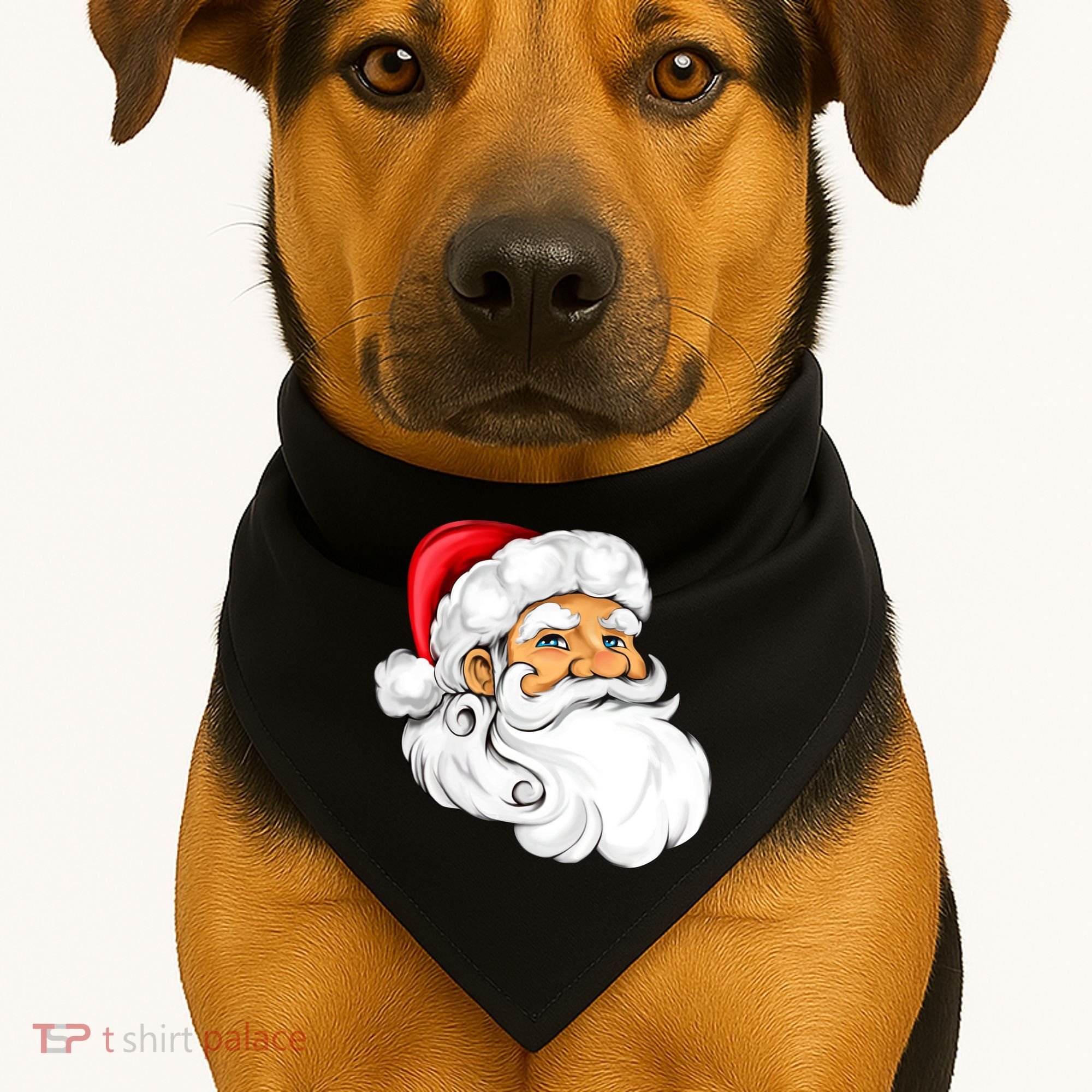 Santa Claus Head USA-Made Doggie Bandana
