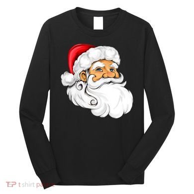 Santa Claus Head Long Sleeve Shirt