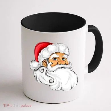 Santa Claus Head Coffee Mug back