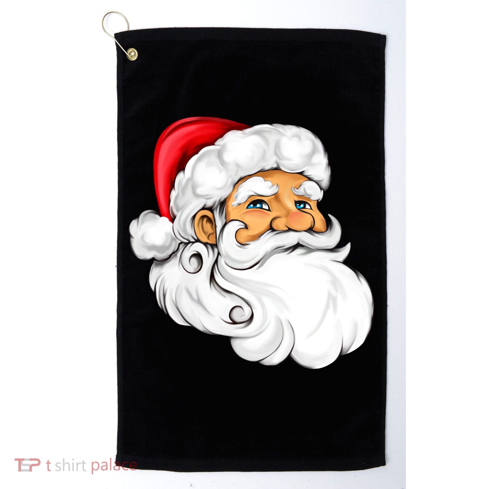 Santa Claus Head Golf Towel