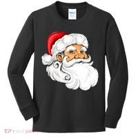 Santa Claus Head Kids Long Sleeve Shirt thumb 0
