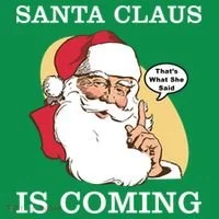 Santa Claus Is Coming That's What She Said Ornament thumb 1