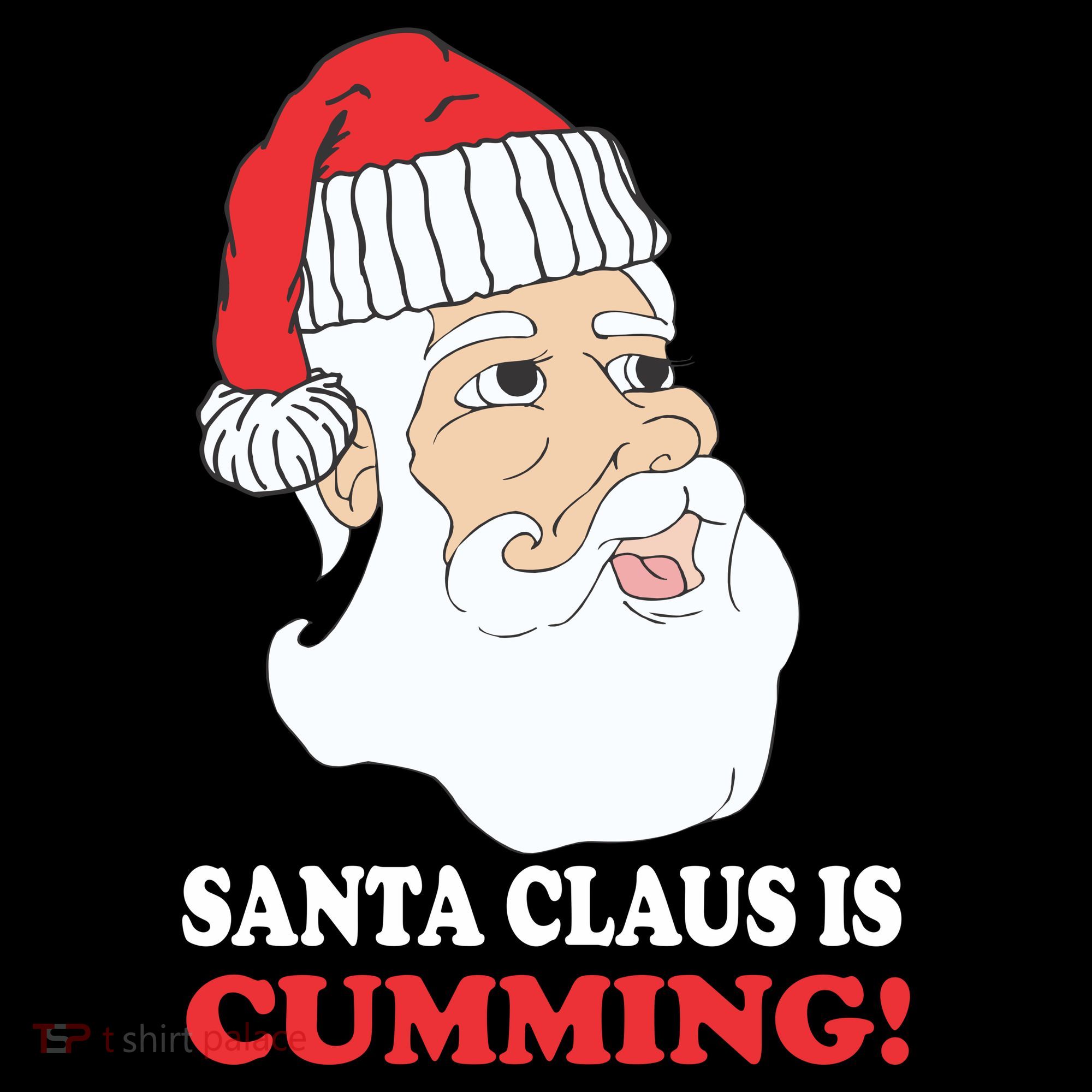 Santa Claus Is Cumming Dirty Humor Women's Tank Top