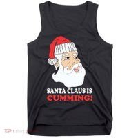 Santa Claus Is Cumming Dirty Humor Tank Top thumb 0
