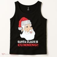 Santa Claus Is Cumming Dirty Humor Tank Top thumb 2