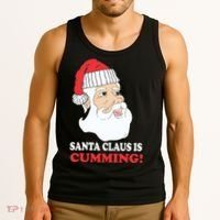 Santa Claus Is Cumming Dirty Humor Tank Top thumb 3