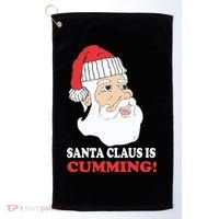 Santa Claus Is Cumming Dirty Humor Golf Towel thumb 0