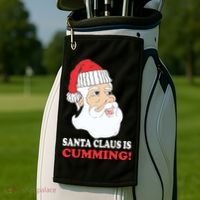 Santa Claus Is Cumming Dirty Humor Golf Towel thumb 2