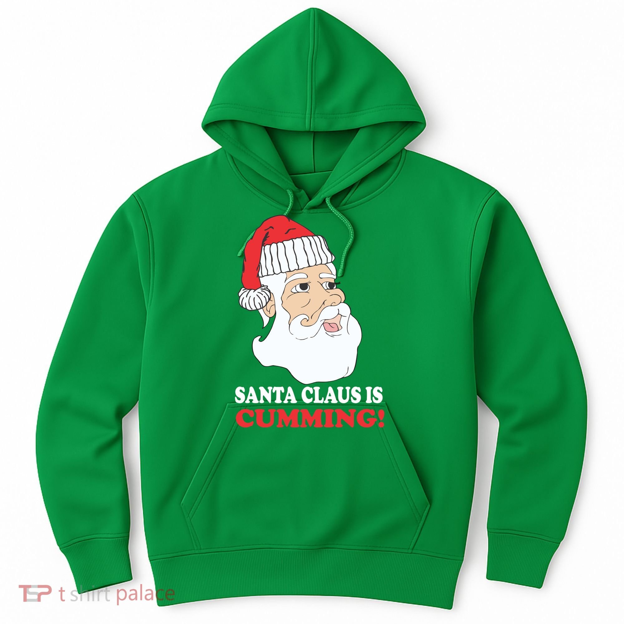 Santa Claus Is Cumming Dirty Humor Hoodie