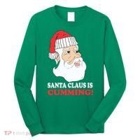 Santa Claus Is Cumming Dirty Humor Long Sleeve Shirt thumb 0