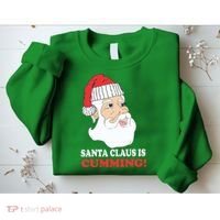 Santa Claus Is Cumming Dirty Humor Sweatshirt thumb 2