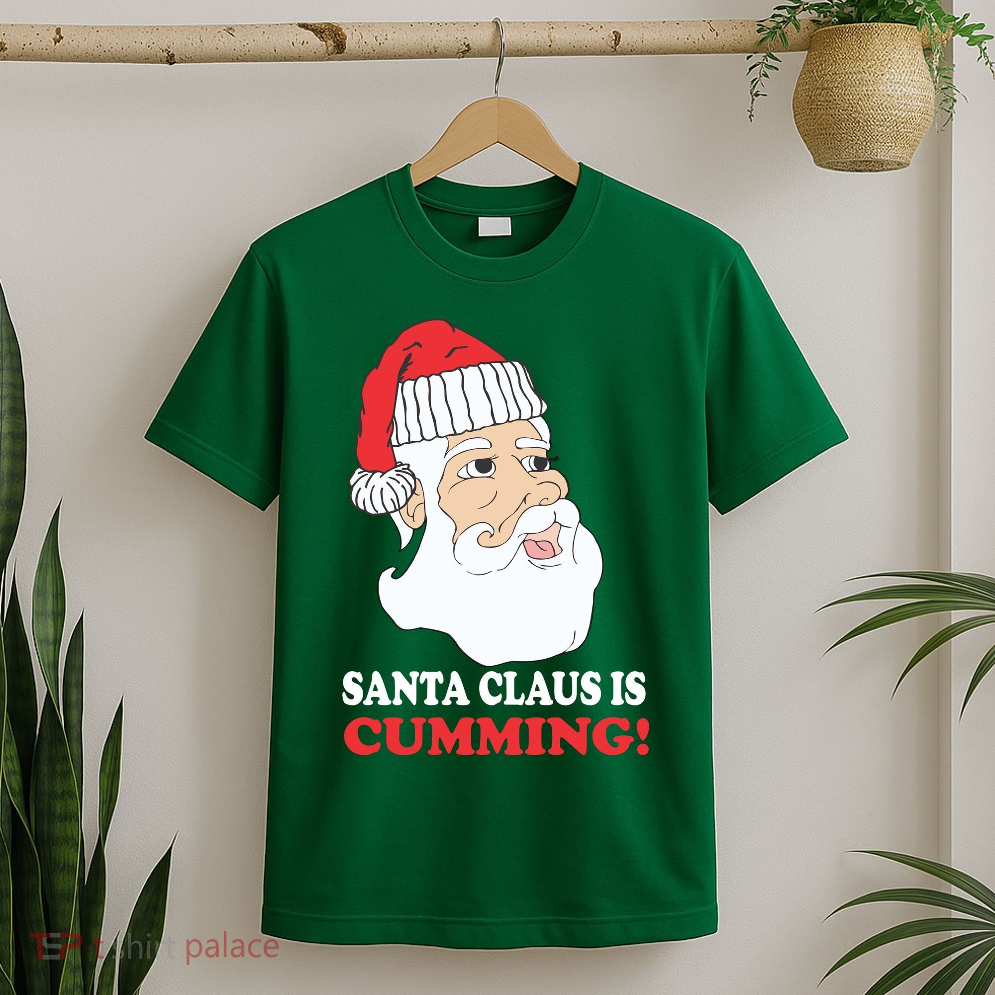 Santa Claus Is Cumming Dirty Humor T-Shirt