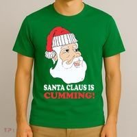 Santa Claus Is Cumming Dirty Humor T-Shirt thumb 3