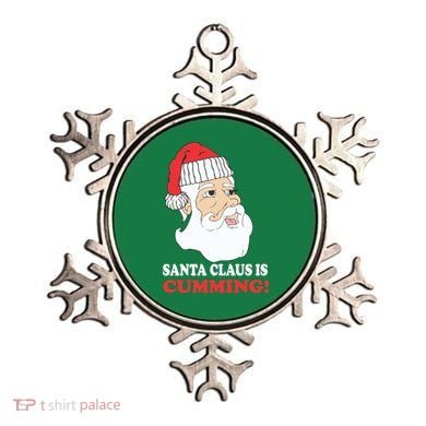 Santa Claus Is Cumming Dirty Humor Ornament