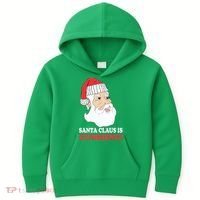 Santa Claus Is Cumming Dirty Humor Kids Hoodie thumb 0
