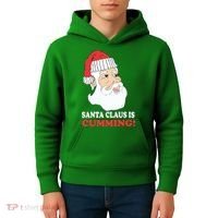 Santa Claus Is Cumming Dirty Humor Kids Hoodie thumb 4
