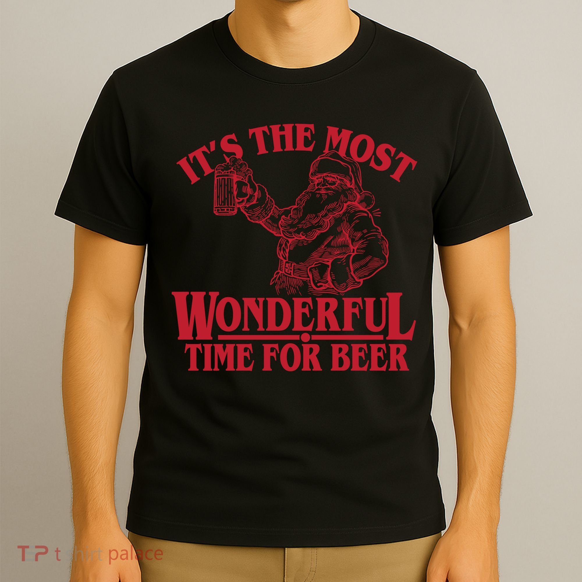 Santa Claus It's The Most Wonderful Time For A Beer Christmas T-Shirt