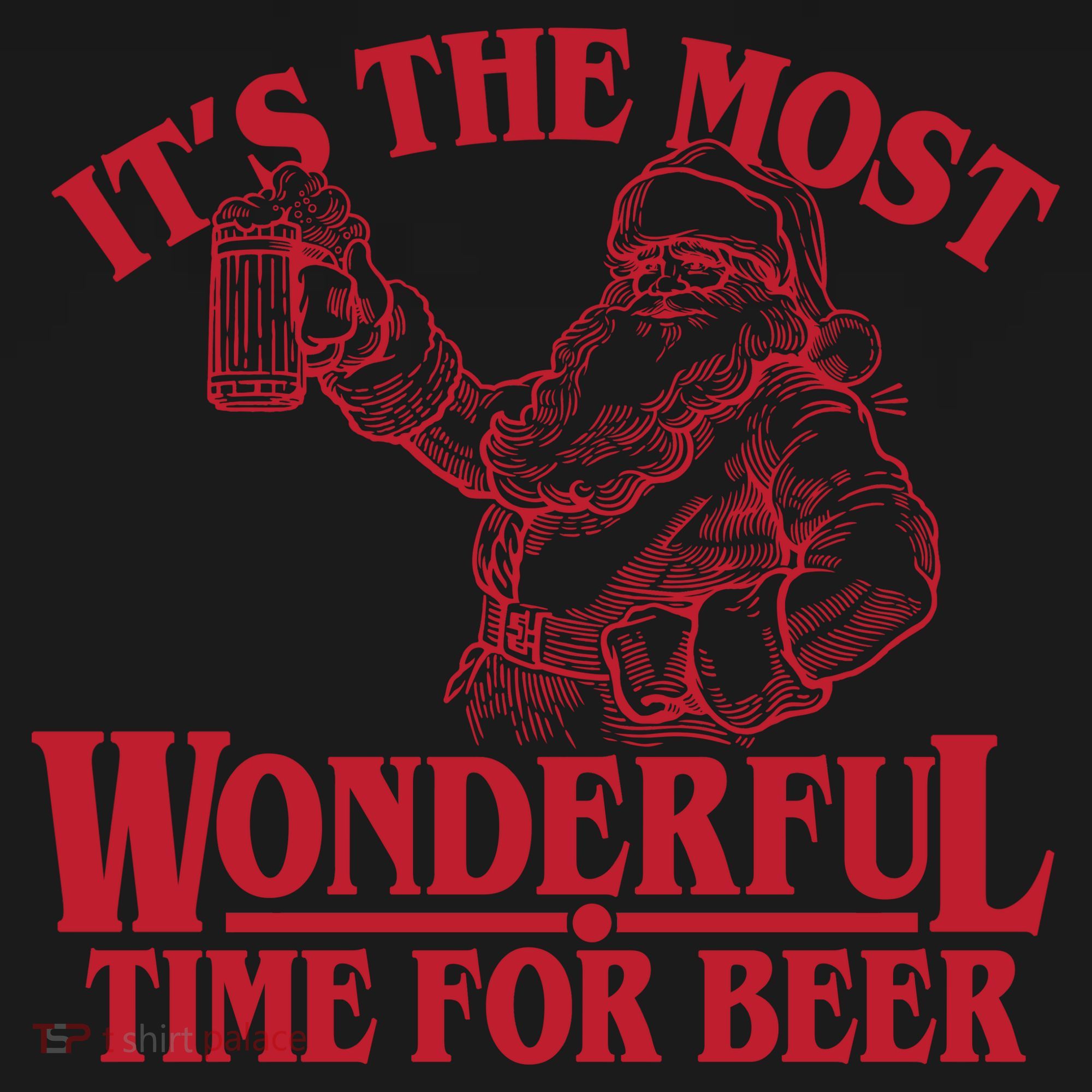 Santa Claus It's The Most Wonderful Time For A Beer Christmas T-Shirt