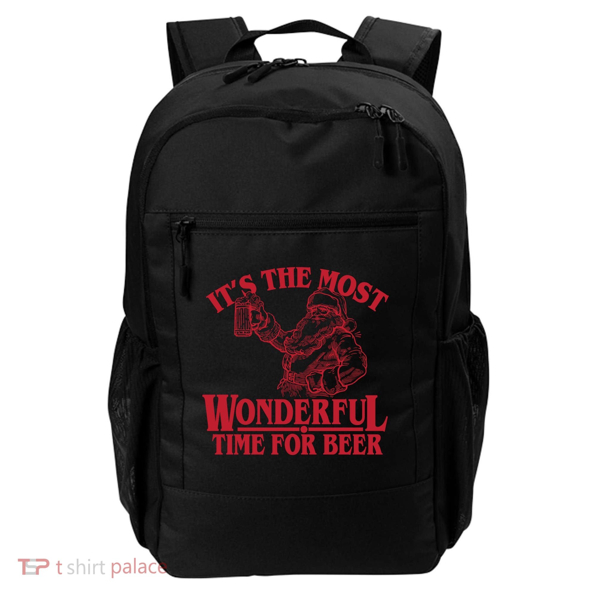 Santa Claus It's The Most Wonderful Time For A Beer Christmas Backpack