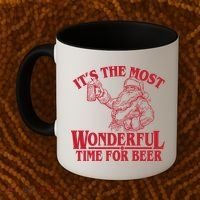 Santa Claus It's The Most Wonderful Time For A Beer Christmas Coffee Mug thumb 2