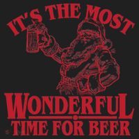 Santa Claus It's The Most Wonderful Time For A Beer Christmas Beanie thumb 2