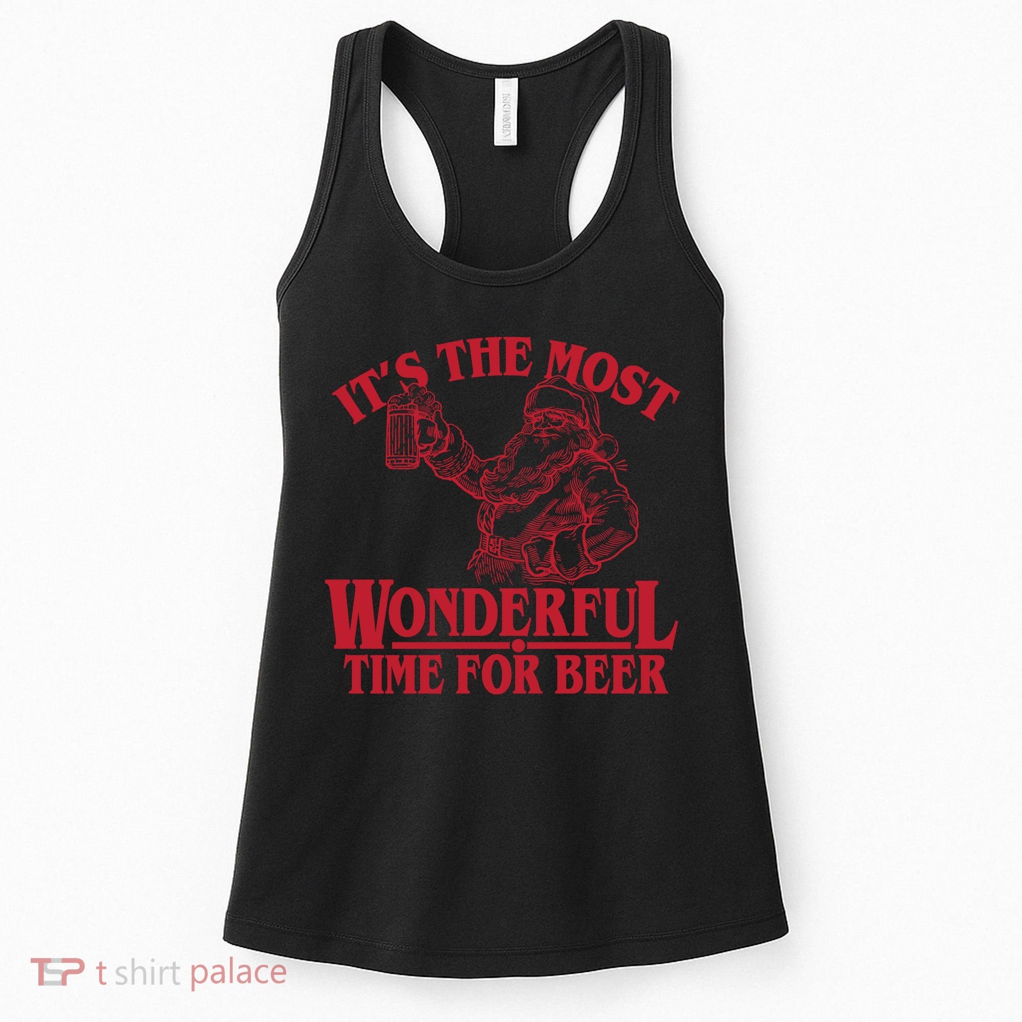 Santa Claus It's The Most Wonderful Time For A Beer Christmas Women's Tank Top