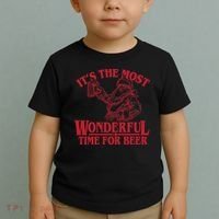 Santa Claus It's The Most Wonderful Time For A Beer Christmas Toddler T-Shirt thumb 2
