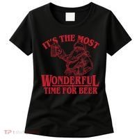 Santa Claus It's The Most Wonderful Time For A Beer Christmas Women's T-Shirt thumb 0