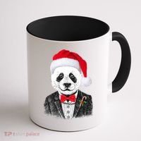 Santa Claus Panda Bear Coffee Mug thumb 1