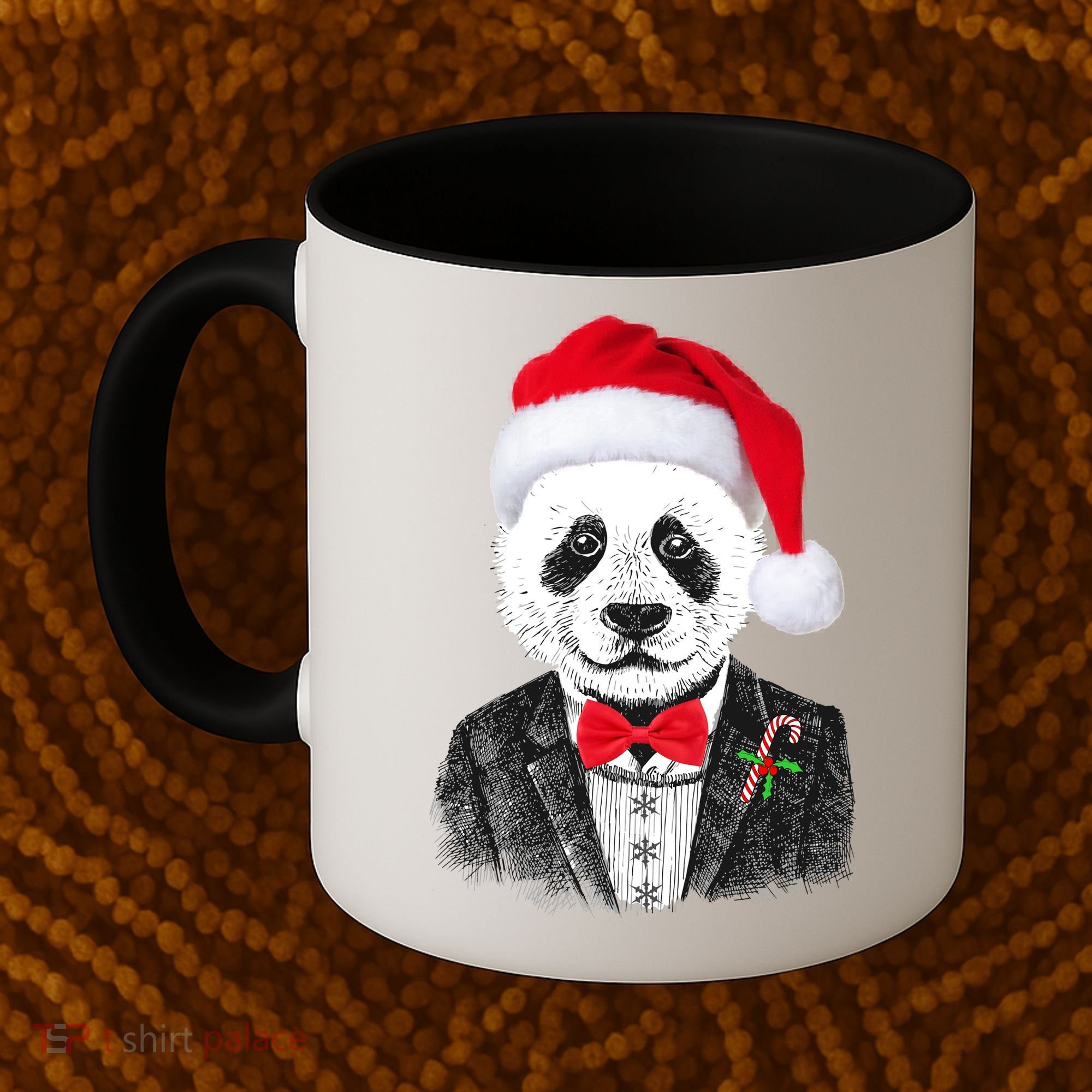 Santa Claus Panda Bear Coffee Mug
