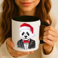 Santa Claus Panda Bear Coffee Mug thumb 3
