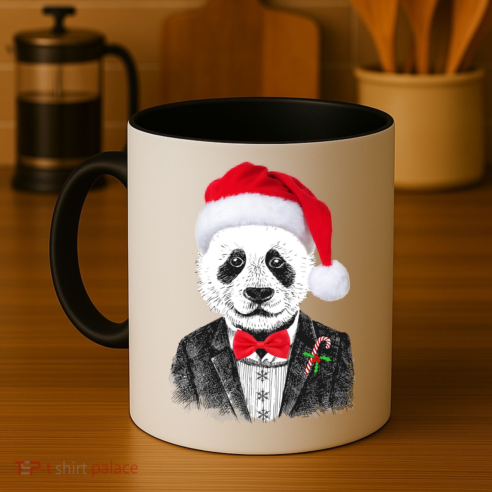 Santa Claus Panda Bear Coffee Mug