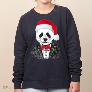 Santa Claus Panda Bear Women's Sweatshirt