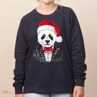 Santa Claus Panda Bear Women's Sweatshirt thumb 0