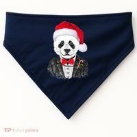 Santa Claus Panda Bear USA-Made Doggie Bandana thumb 0