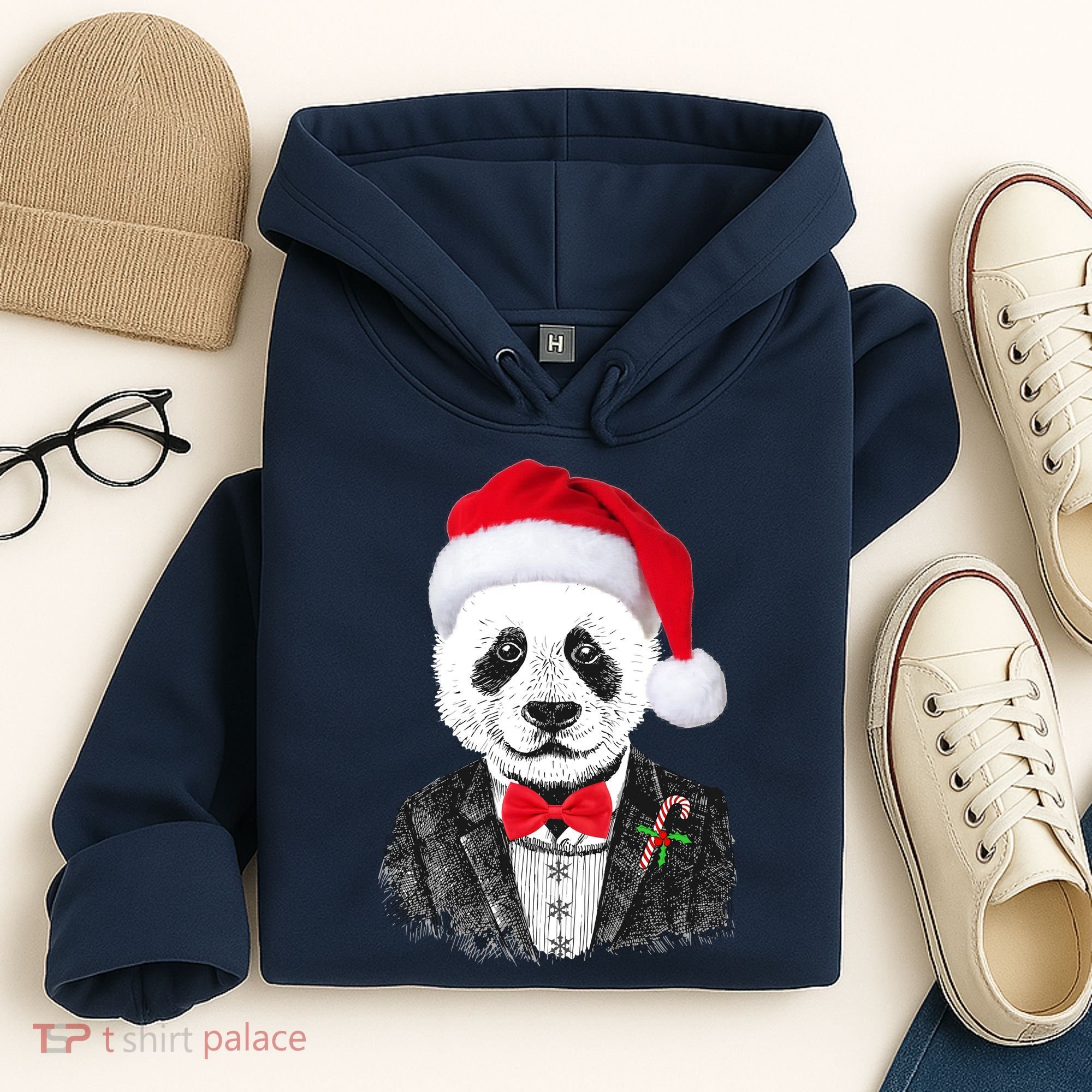 Santa Claus Panda Bear Hoodie
