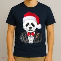Santa Claus Panda Bear T-Shirt thumb 3